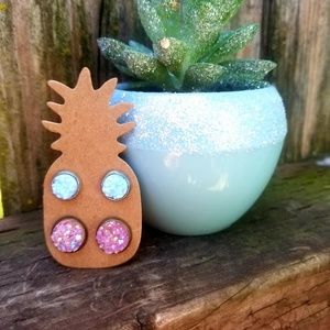 Druzy earring set
